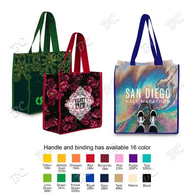 Full Color 5 oz Cotton Canvas Tote Bag 13"x13"x5"