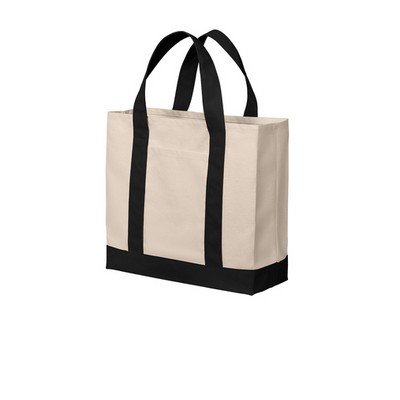 Port Authority® Cotton Canvas Two-Tone Tote