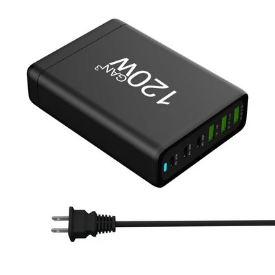 USB C Charger Block, Fast Charging Station£¬GaN 120w Multiple Port Charging Station