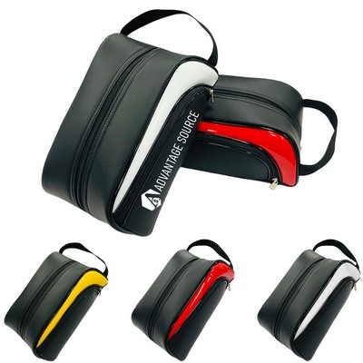 Dustproof PU Leather Golf Shoe Bag