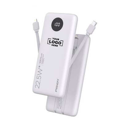 Slim Built-in Cable 22.5W Fast Charge Power Bank