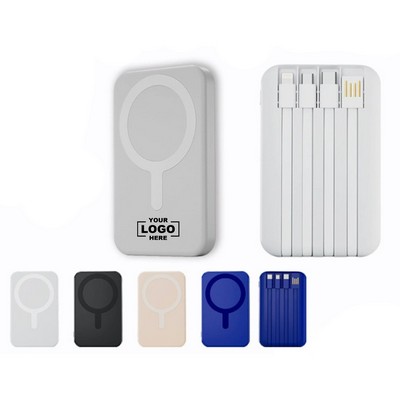 Magnetic Fast Charge Power Bank with Built-in Cables