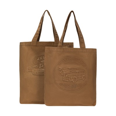 Embossed Large Canvas Tote Bag