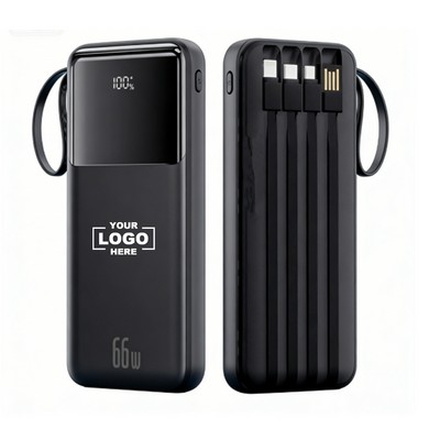 Portable Charger with Built in Cables Travel Battery Pack