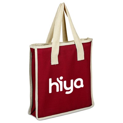 Color Canvas Shopping Bag (14" x 15" x 4")